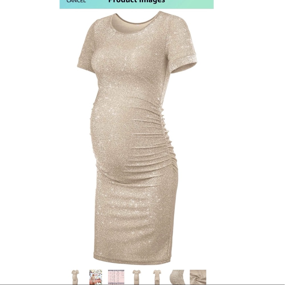 Sparkly maternity party dress!